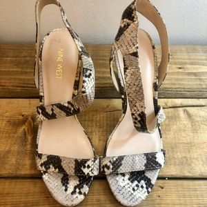 Nine West faux snake skin heels